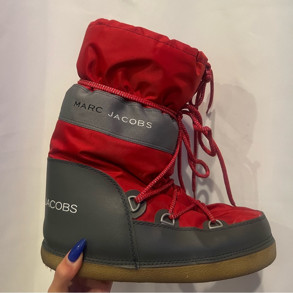 Women’s red Marc Jacob’s Moonboots